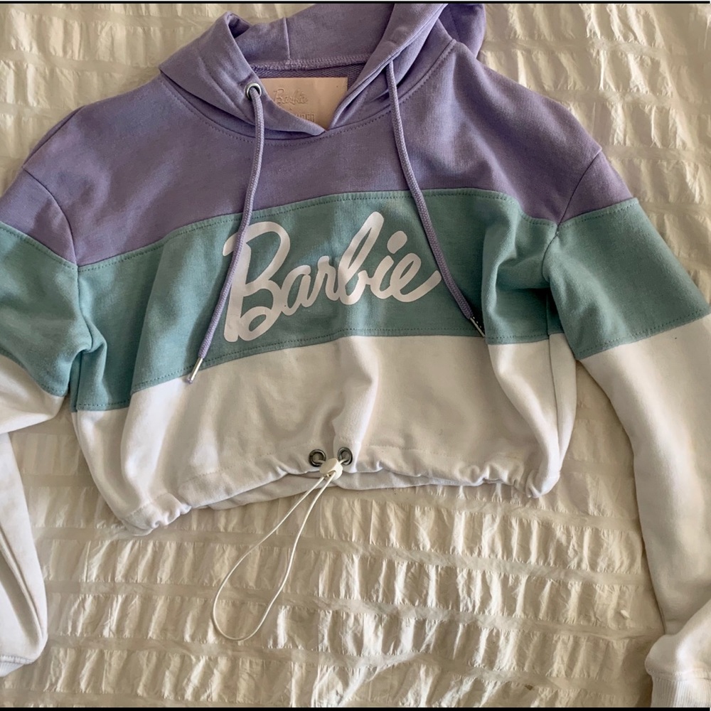 Barbie x Missguided cropped hoodie